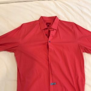 Alfani Men’s Button Down - Red - Stretch Slim Fit